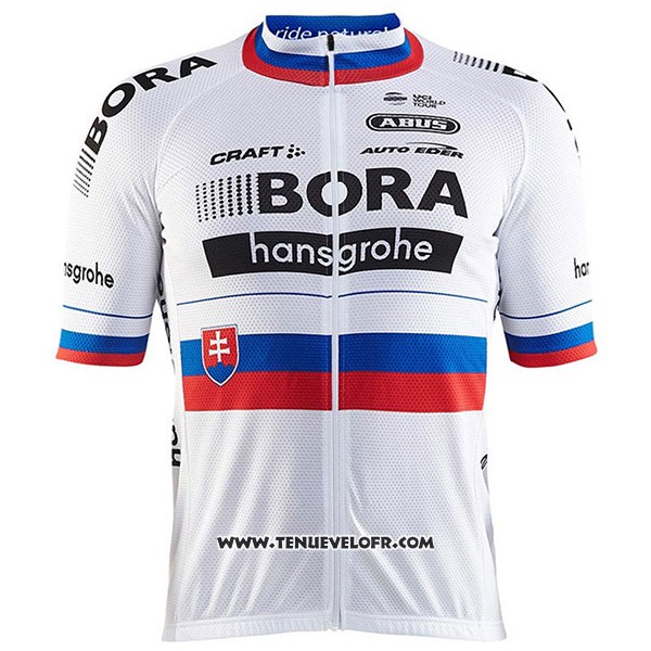 2017 Maillot Ciclismo Bora Champion Slovaquie Manches Courtes et Cuissard
